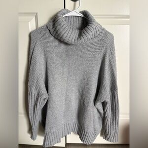 American Eagle Outfitters Gray Cowl Neck Sweater